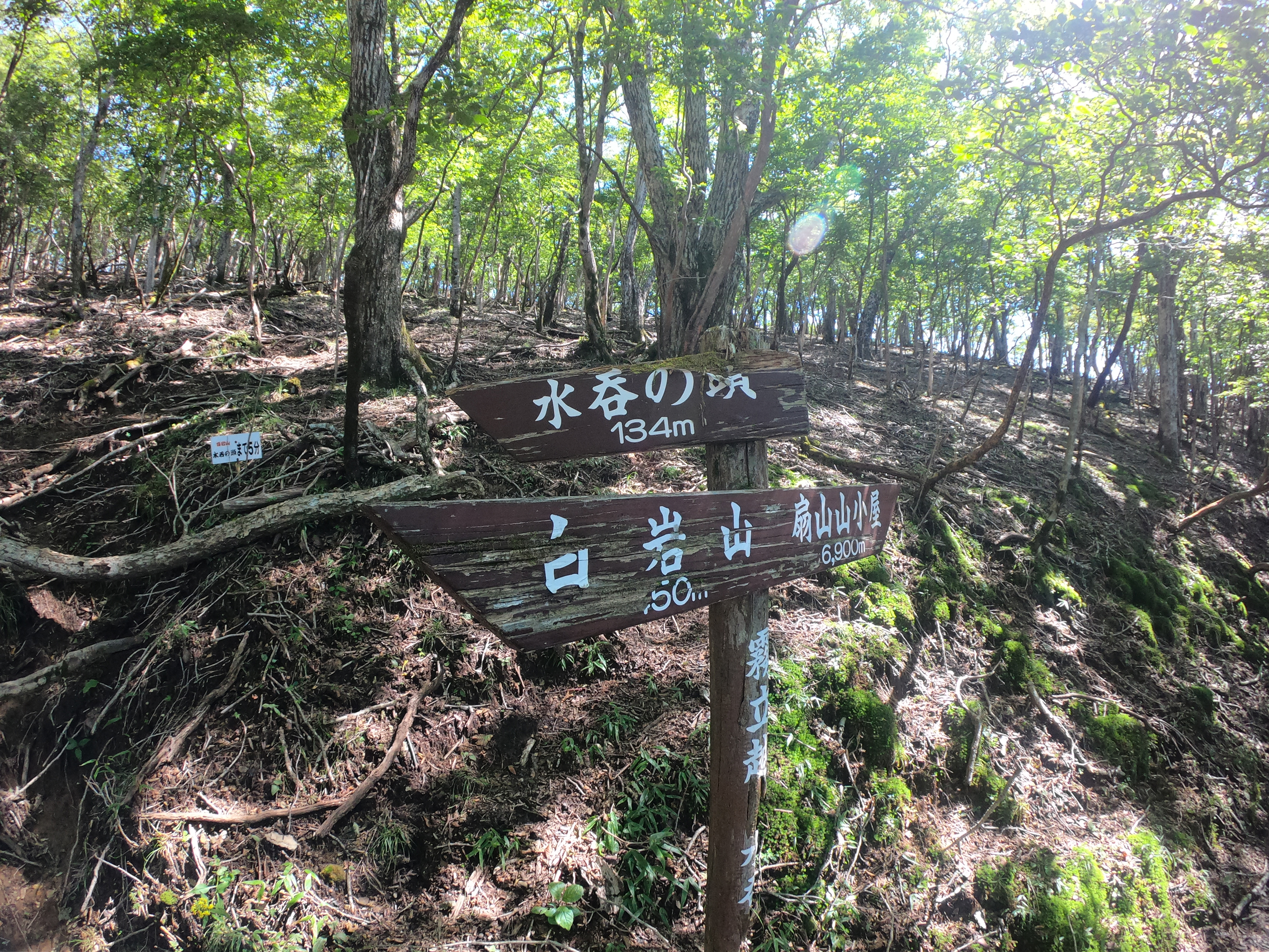 白岩山水呑み頭案内看板